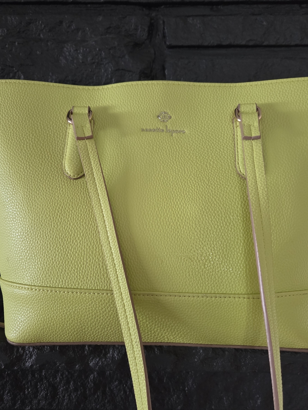 Nanette Lepore Lime Faux Leather  Bag